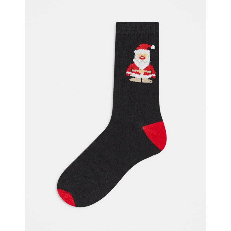 Jack & Jones reindeer giftbox with trunk & socks-Black