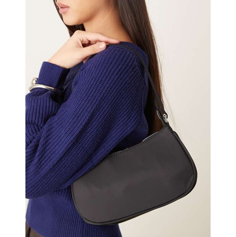 JJXX nylon shoulder bag in black