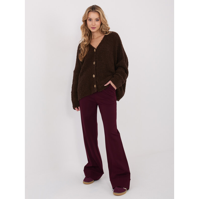 RUE PARIS Trousers-IT-SP-FL9877.64-burgundy