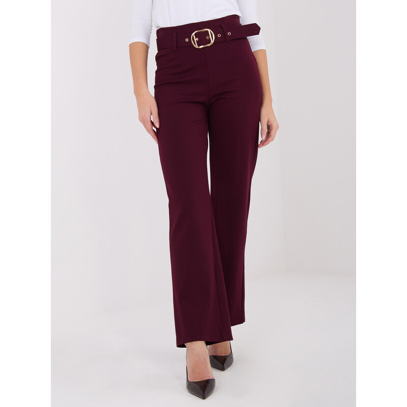 Italy Moda Trousers-IT-SP-FL7371.61-burgundy