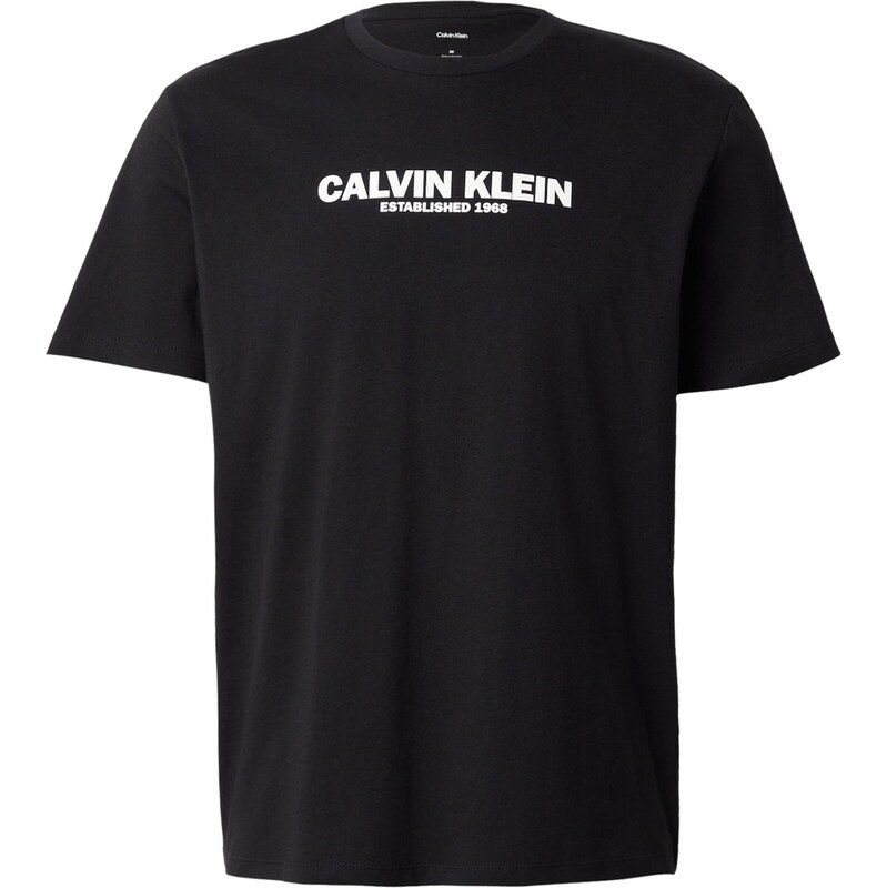 Calvin Klein Tričko 30s černá / bílá