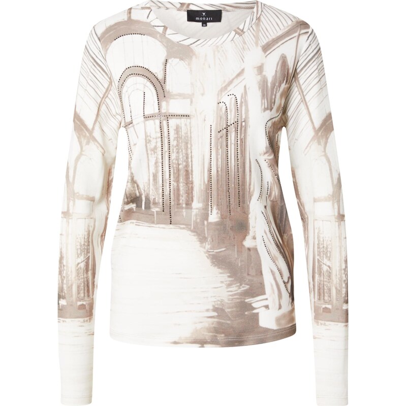 monari Tričko hnědá / cappuccino / offwhite 110849543