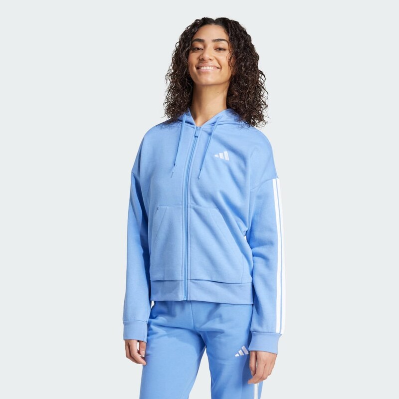 Adidas Mikina Essentials 3-Stripes Full-Zip Fleece