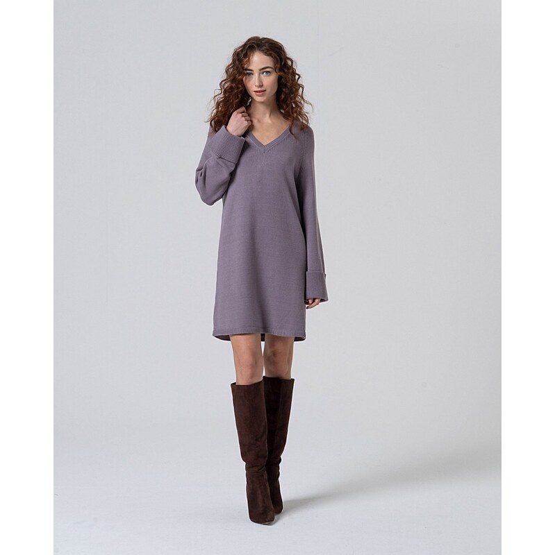 Surkana 565LINY737 Dámské šaty 86 powdered gray
