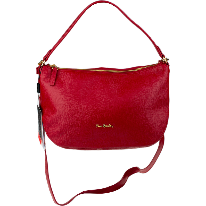 Červená kožená italská crossbody kabelka Pierre Cardin 55094 Rubino 110920840
