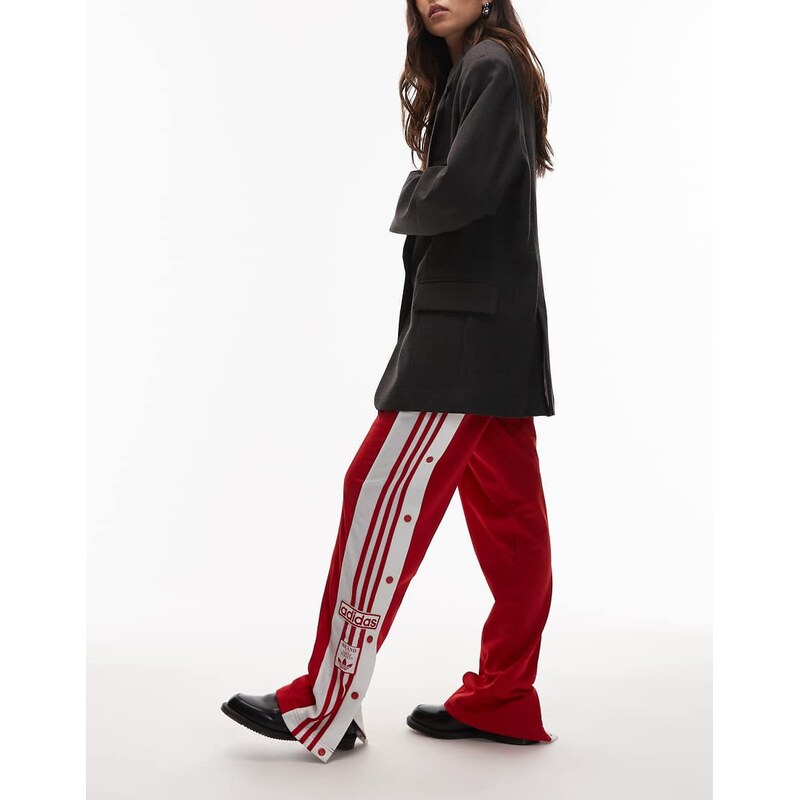 adidas Originals Adibreak track pants in red and white 110922822