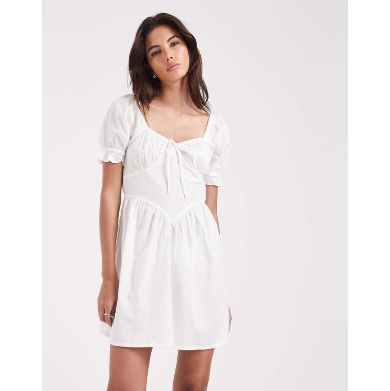 Wednesdays Girl Wednesdays Girl v front short sleeved mini dress