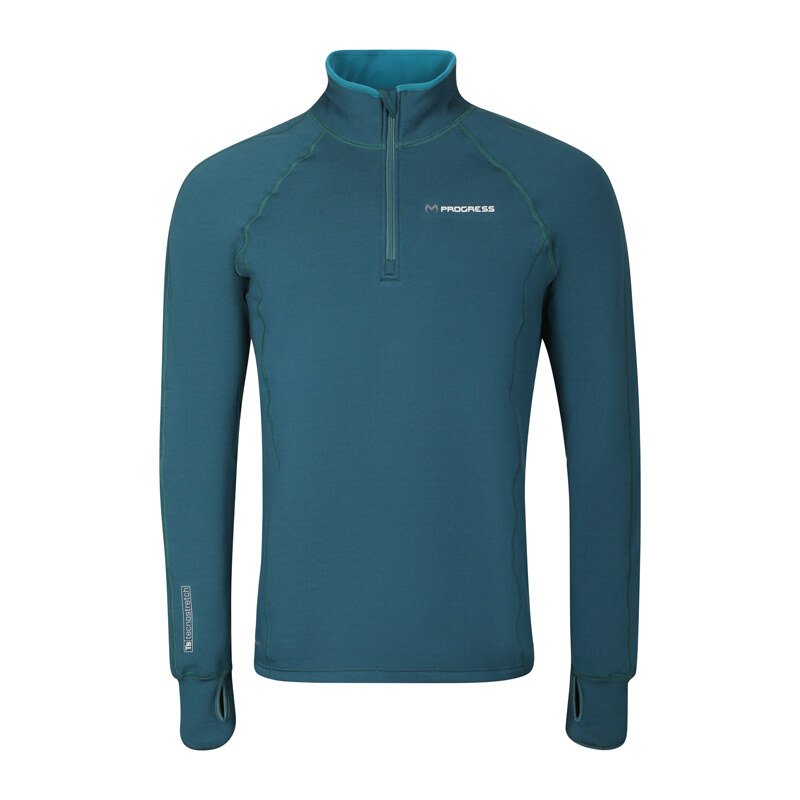 Pánská funkční mikina PROGRESS Torez Merino ZIP s krátkým zipem