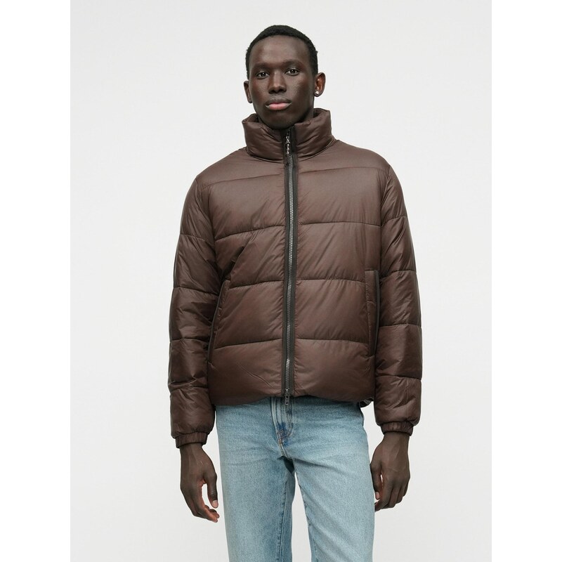 Abercrombie & Fitch Přechodná bunda hnědá 110930884