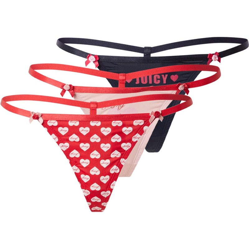 Juicy Couture Tanga BE MY JUICY VALENTINE červená / černá 110931039