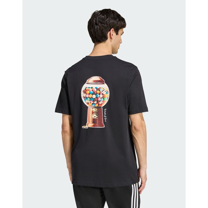 adidas performance Snack bubble gum graphic t-shirt in black