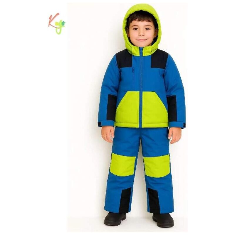 Chlapecká zimní bunda + lyžařské kalhoty Kugo PG25001 modrá, vel