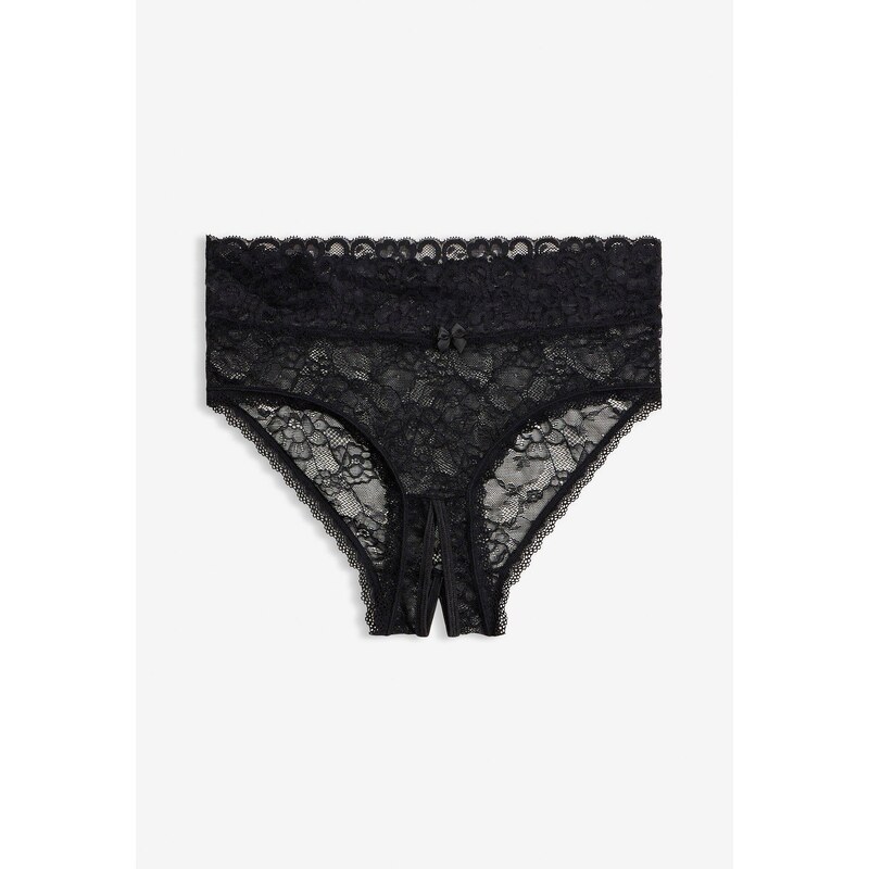 bonprix Vysoké kalhotky ouvert černá Žena