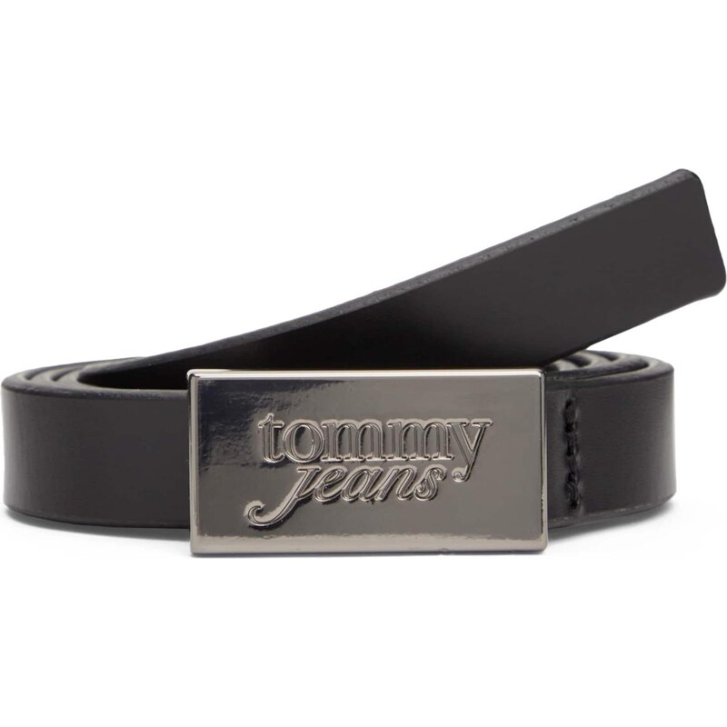 Tommy Jeans Opasek černá / stříbrná 110947025