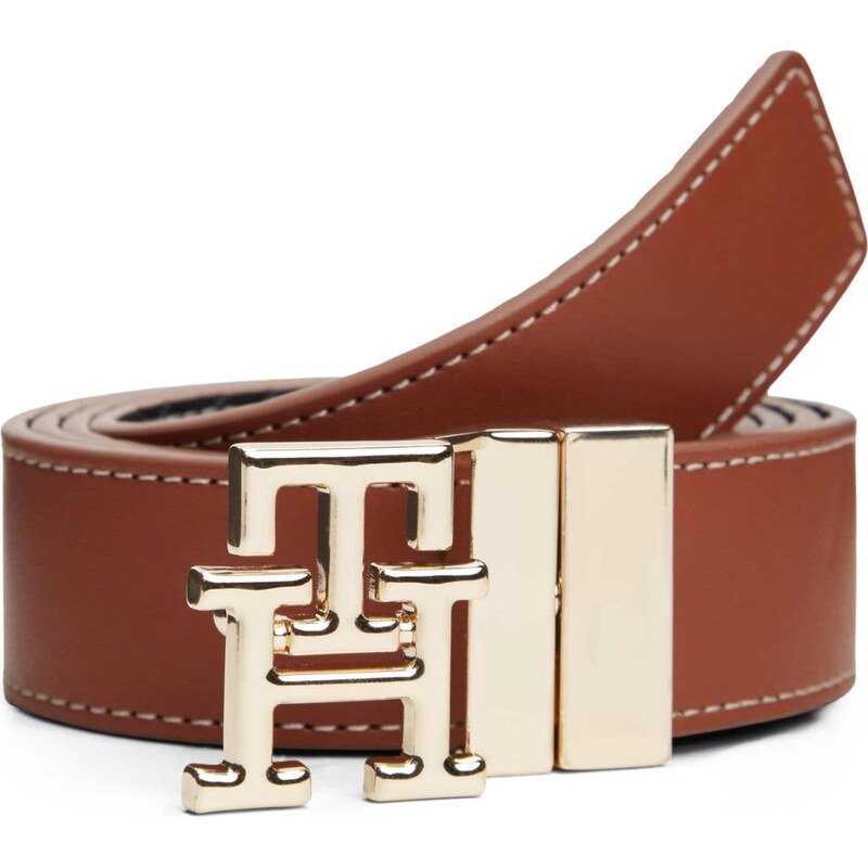 TOMMY HILFIGER Opasek hnědá / zlatá / černá 110947028
