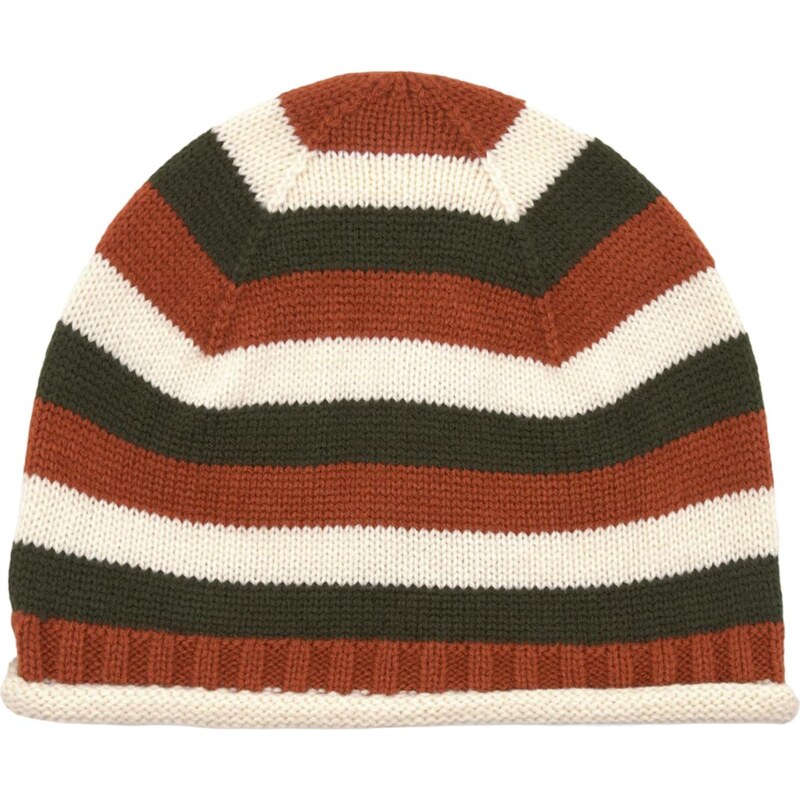 Pull&Bear Čepice Gorro koňaková / olivová / bílá
