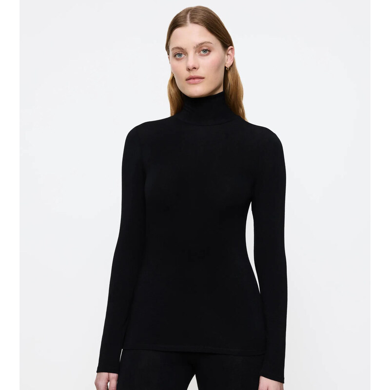 Dámský rolák Beauty Layers Top LSL Turtleneck 04 - BLACK - černý 0004 113457511