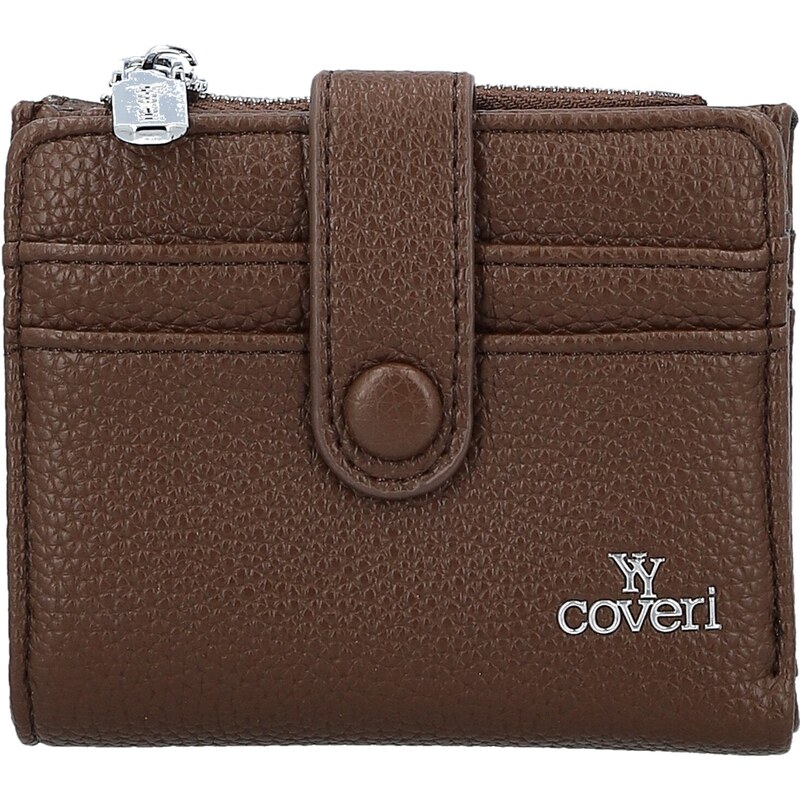Trendy dámská mini koženková peněženka Coveri Arbi, coffee 110958072