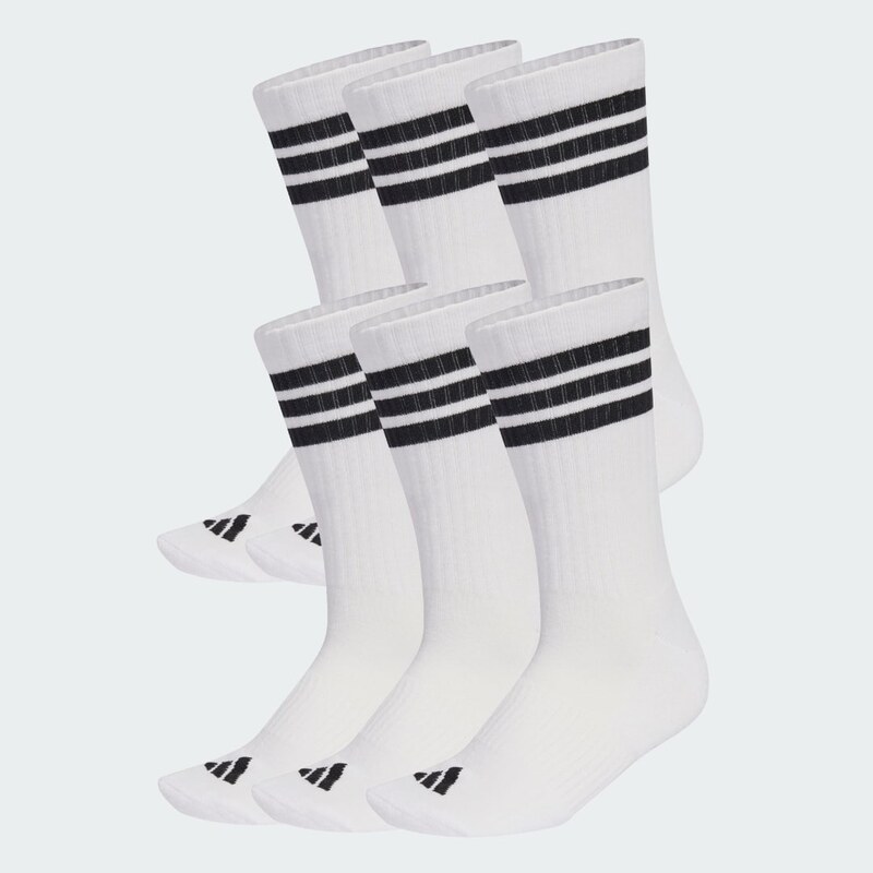 Adidas Ponožky 3-Stripes Essentials Cushioned Crew – 6 párů