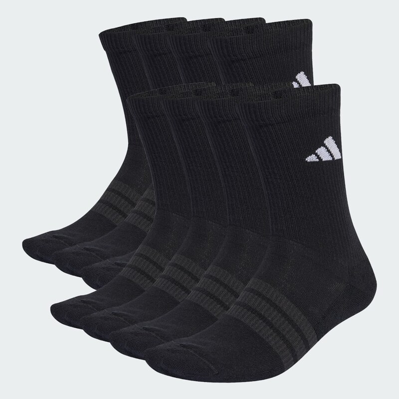 Adidas PONOŽKY ESSENTIALS CUSHIONED CREW – 10 PÁRŮ V BALENÍ