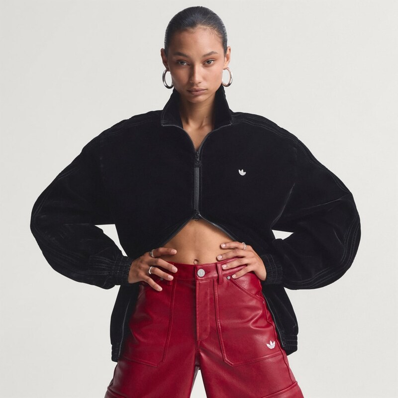 Adidas Sportovní top Brushed Twill Oversized Firebird