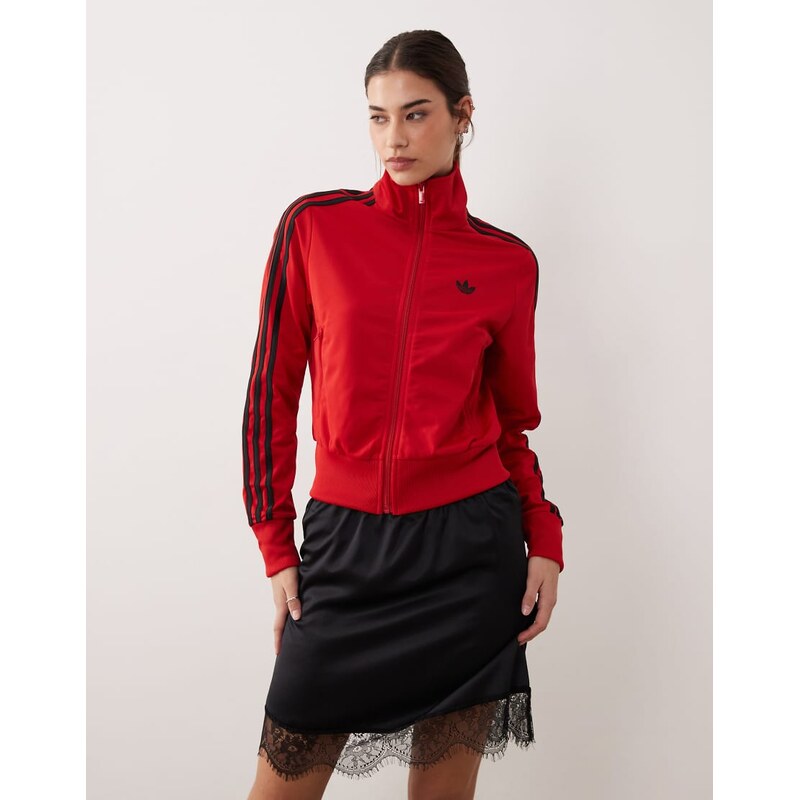 adidas Originals Firebird classic track top in red and black