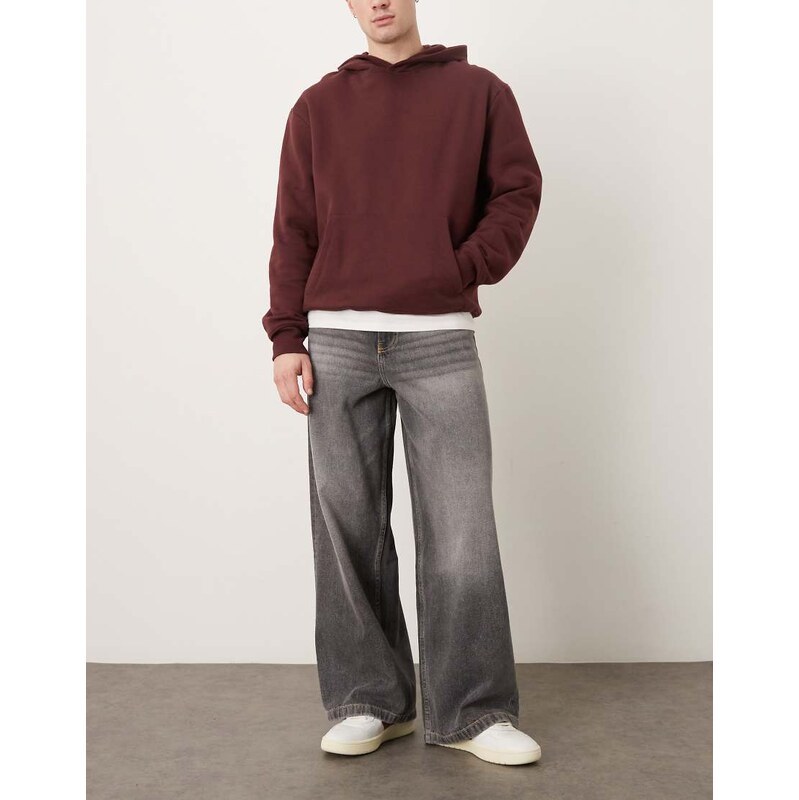 ASOS DESIGN loose jeans in washed grey