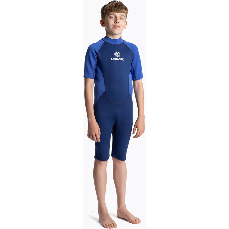 Dětský neopren AQUASTIC Wavey Jrb 2 mm navy/blue