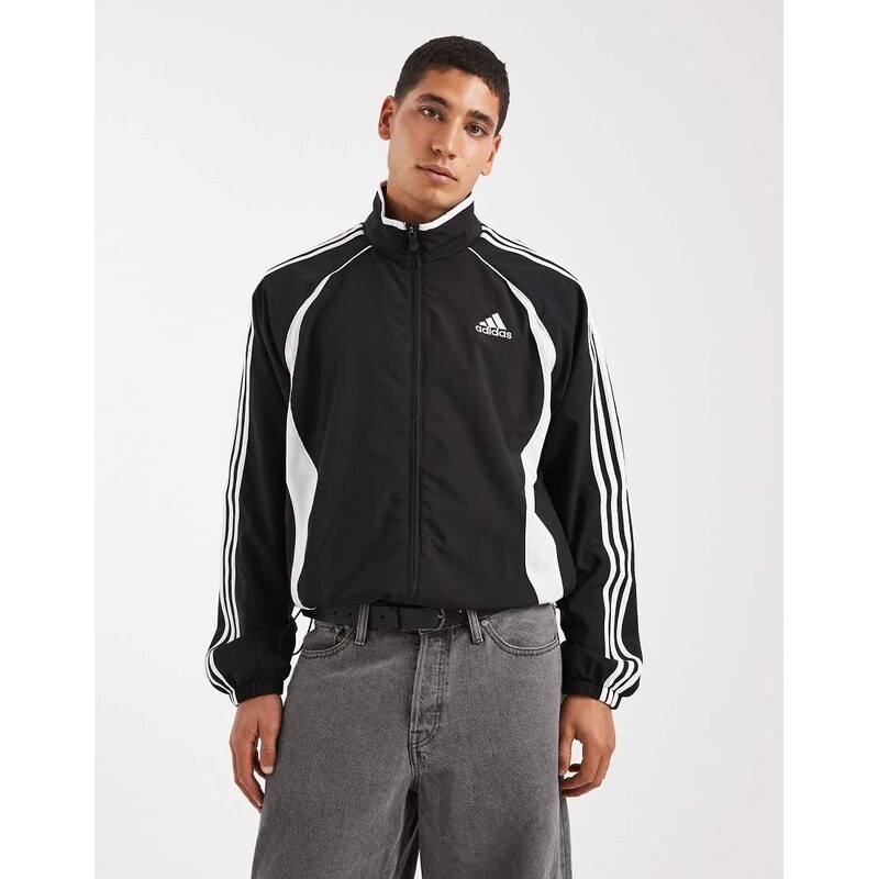 adidas Originals Teamgeist adicolor track top in black