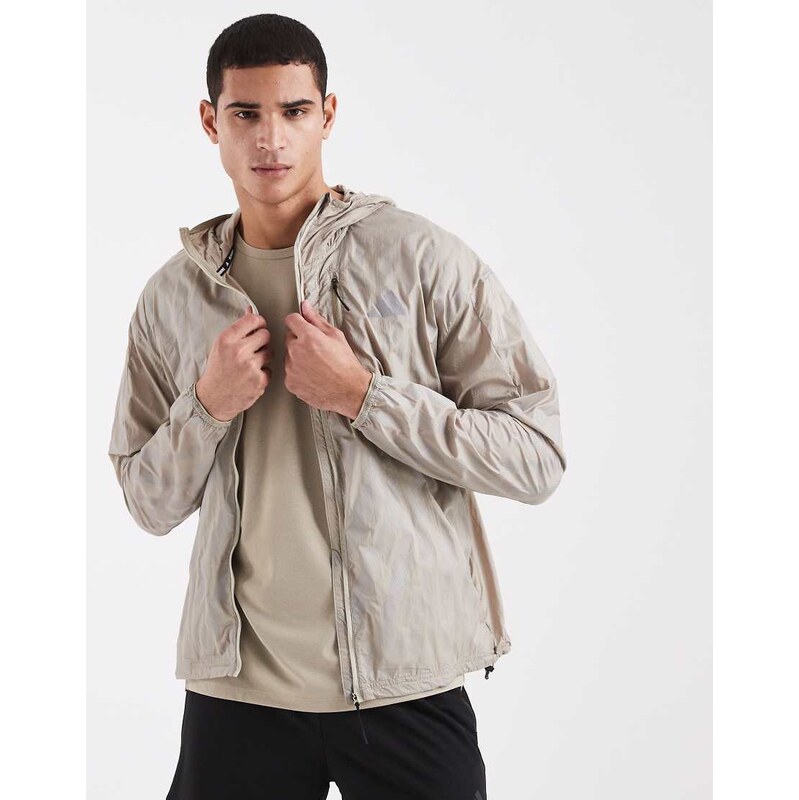 adidas performance Adi365 running reflective jacket in beige-Neutral 115499352