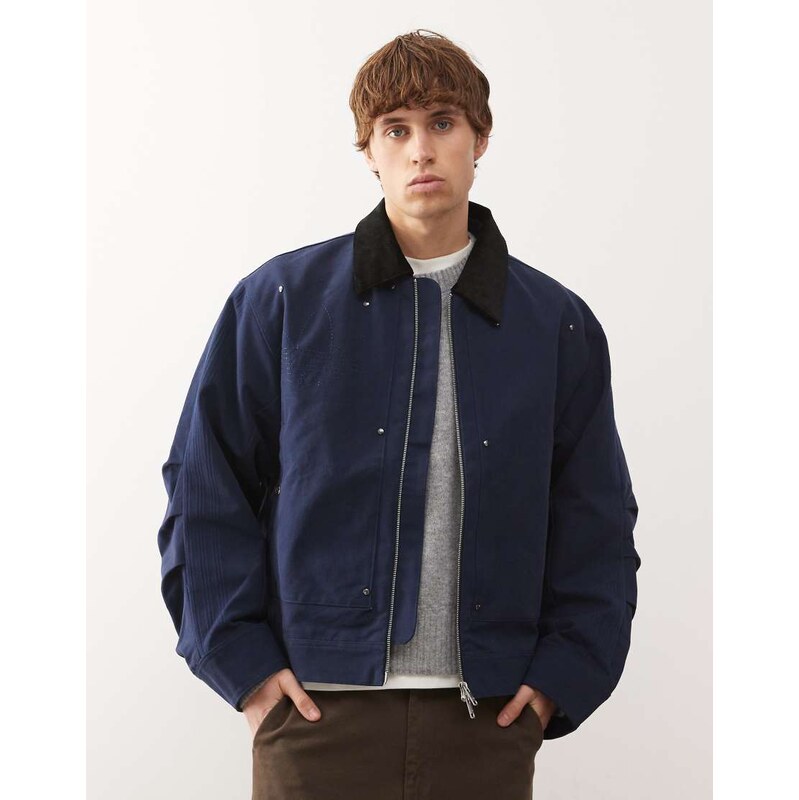 adidas Originals Premium essentials bomber jacket in blue 115504508