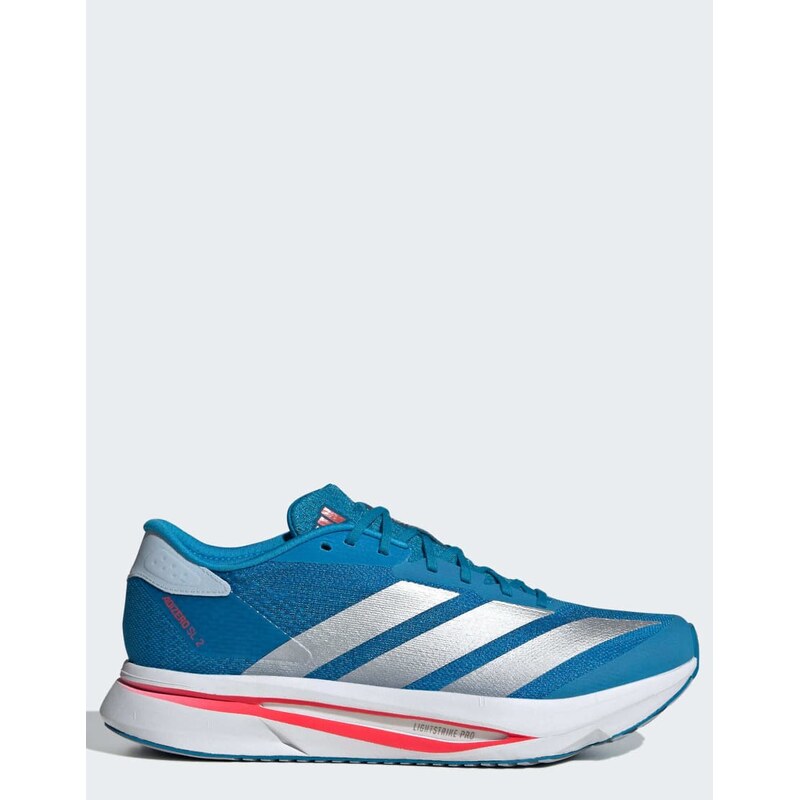 adidas performance Adizero sl 2 shoes in silver metallic, red