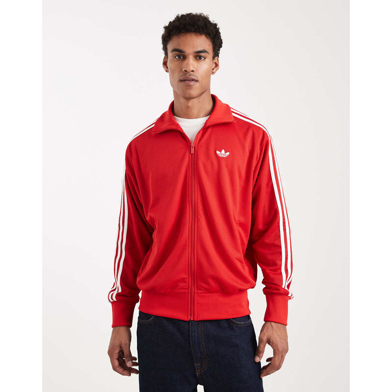 adidas Originals Firebird adicolor mesh tracktop in red