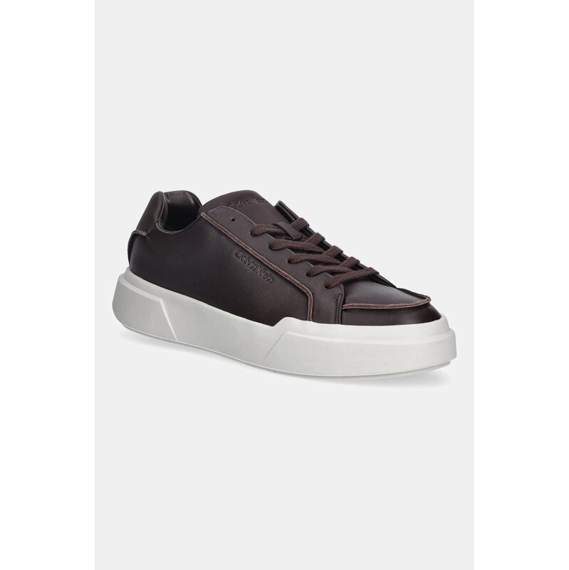Calvin Klein Kožené tenisky Calvin Klein CHUNKY CUPSOLE LACE UP