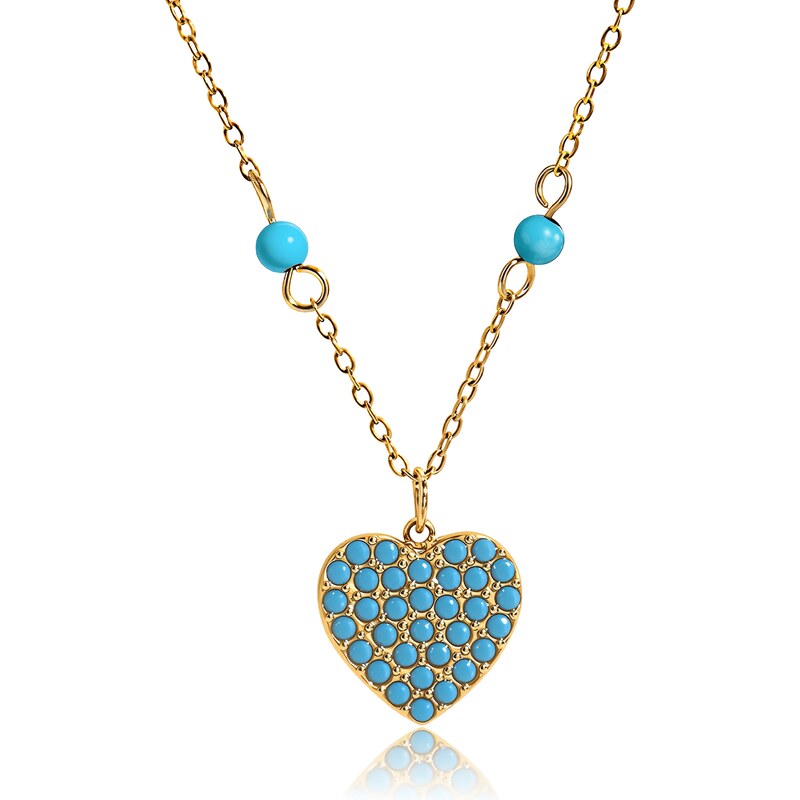 ELENYS Aqualis Heart – pozlacený náhrdelník 18K žluté zlato 110964891