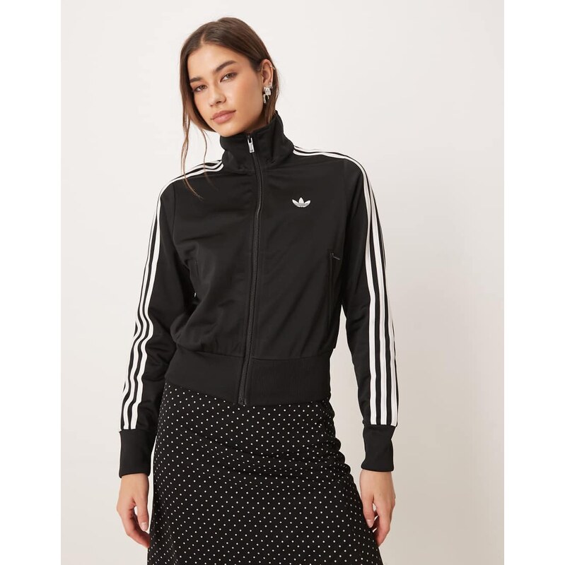 adidas Originals Firebird classic track top in black and white