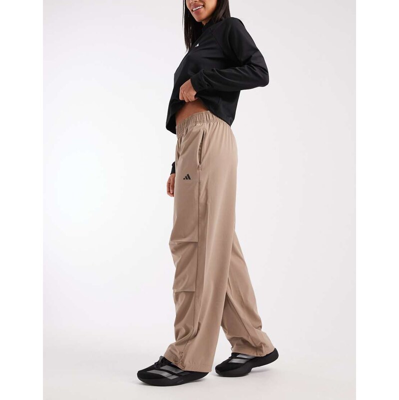adidas performance Workout essentials woven training pants in brown 115495942