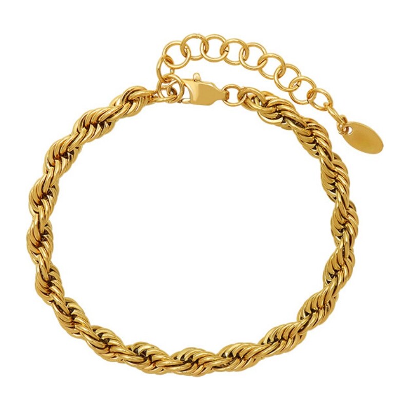 ELENYS Milano Chain – pozlacený náramek 18K žluté zlato