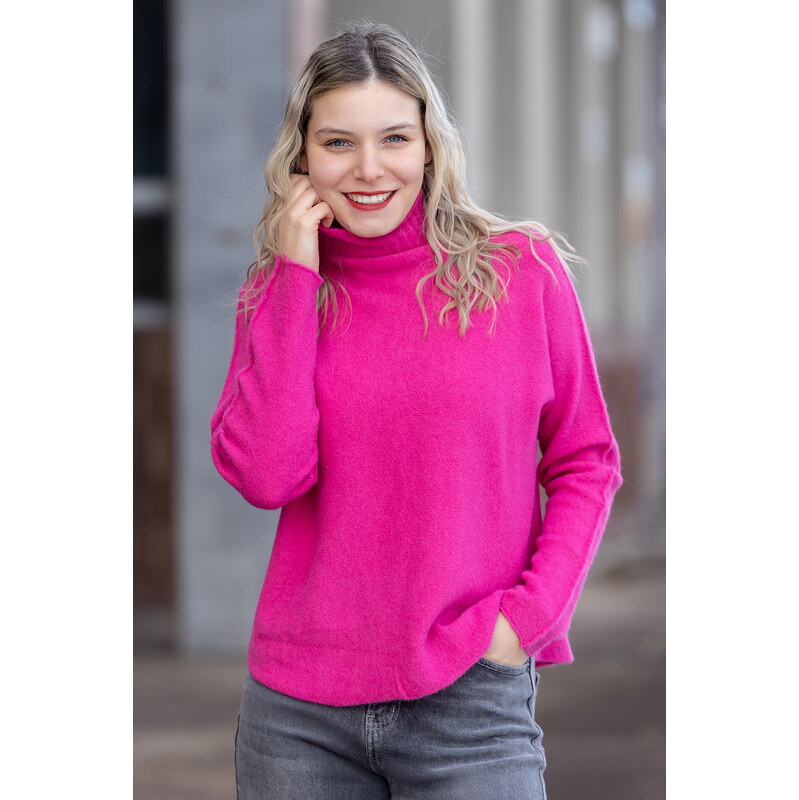 NEW COLLECTION Elegantní svetr VANILLE Barva: Růžová, Velikost: UNI: S 110972945