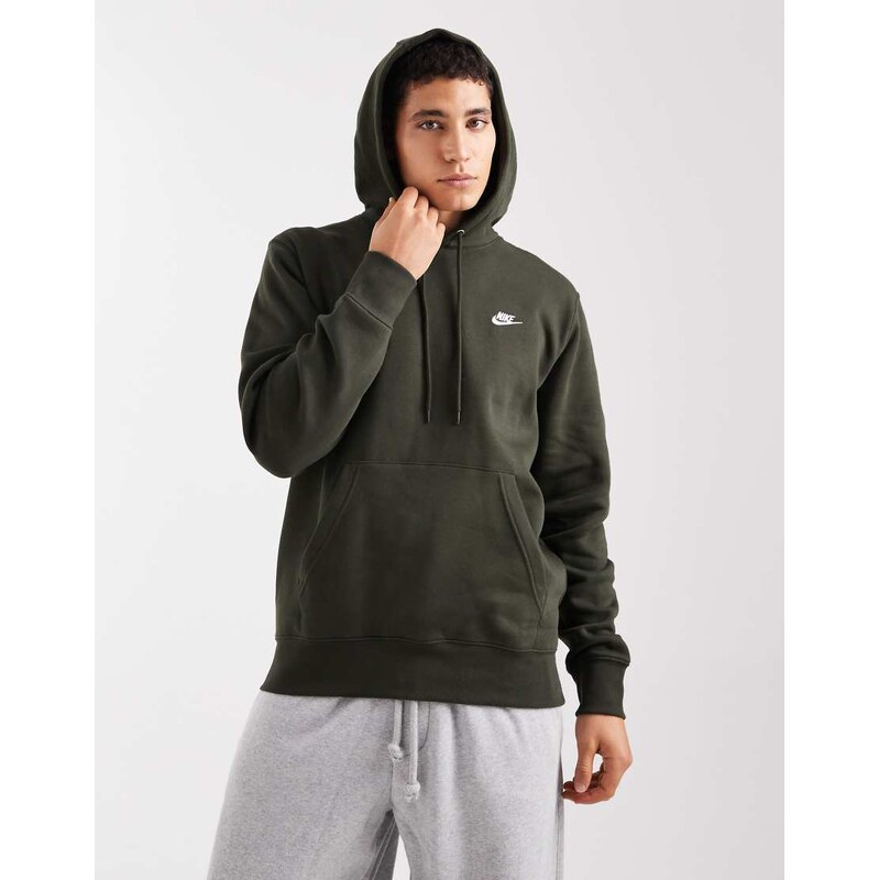 Nike Club hoodie in dark green