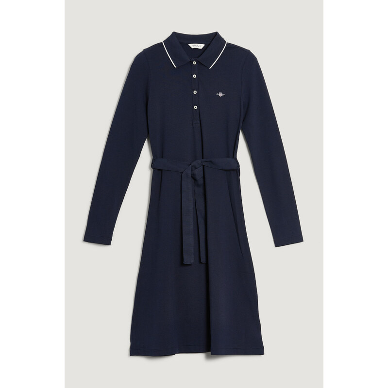 ŠATY GANT PIQUE POLO DRESS EVENING BLUE