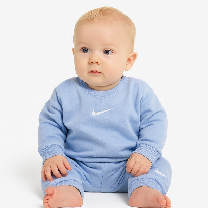 Nike kids essential fleece crew set COBALT HEATHER