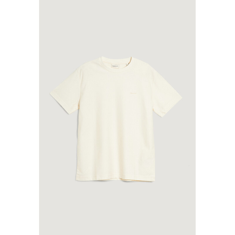 TRIČKO GANT TWILL TEXTURE T-SHIRT CREAM
