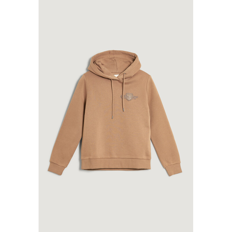 MIKINA GANT REG TONAL SHIELD HOODIE WARM KHAKI 107862253