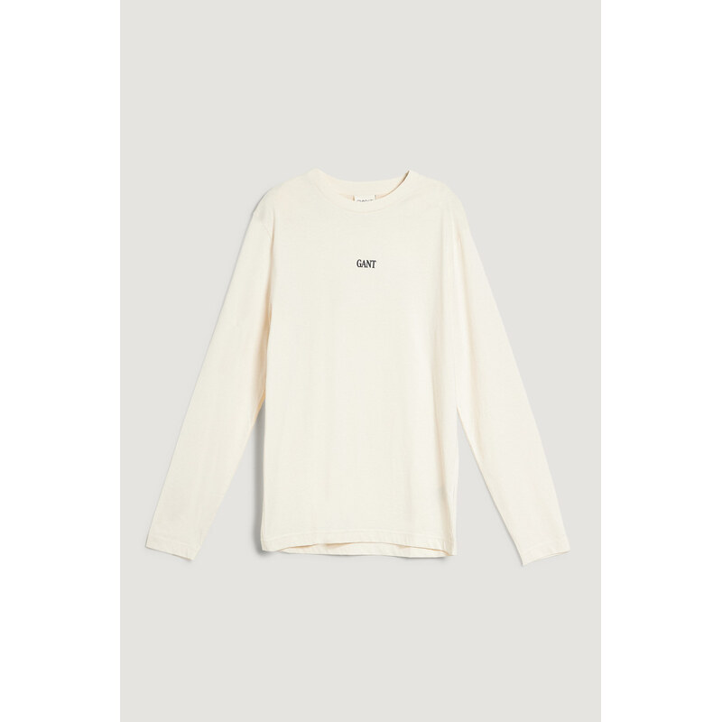 TRIČKO GANT SMALL GRAPHIC LS T-SHIRT CREAM
