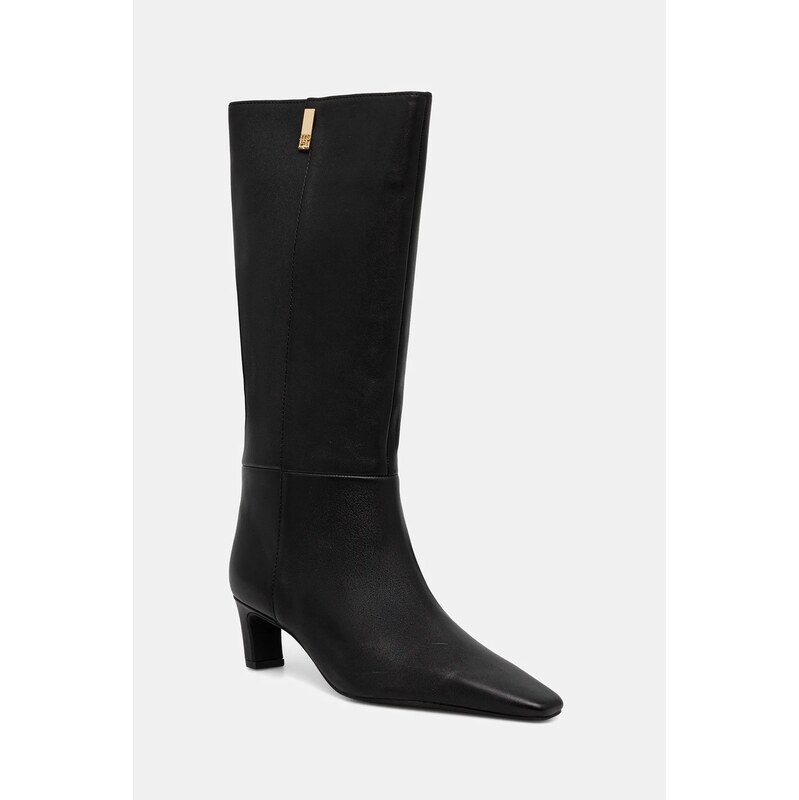 Tommy Hilfiger Kožené kozačky Tommy Hilfiger SQUARE TOE KITTEN