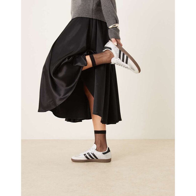 adidas Originals Samba OG rhinestone trainers in white and black