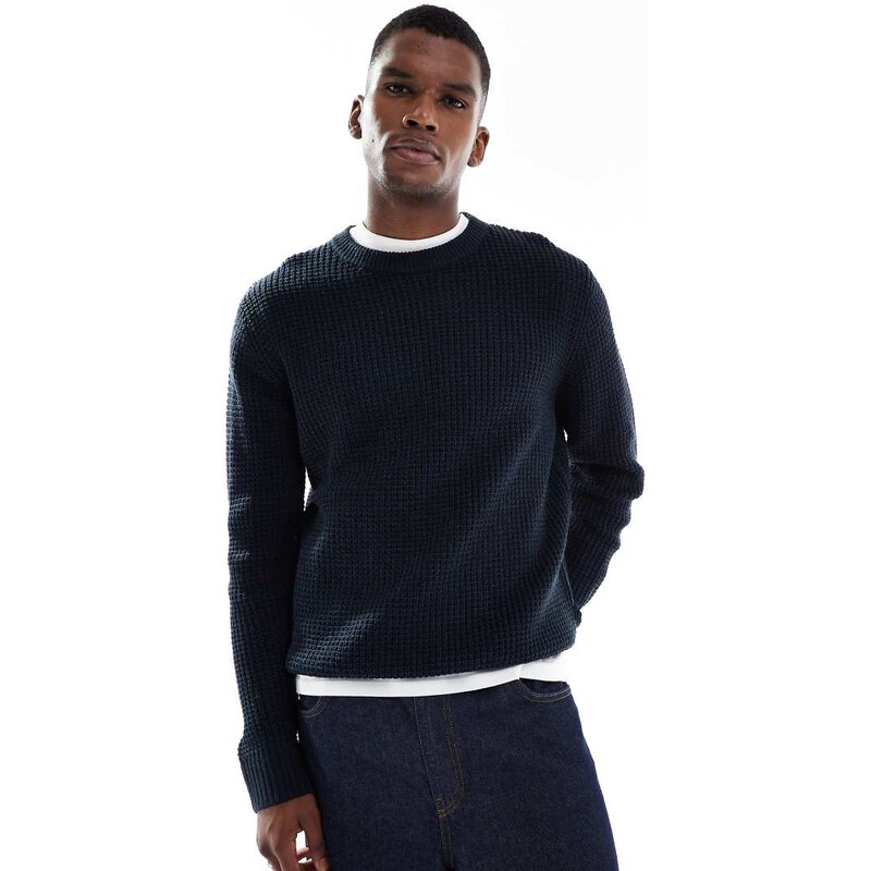 Jack & Jones crew jumper in speckled navy
