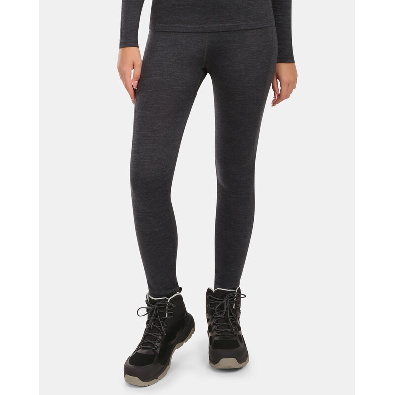 Dámské termo kalhoty z MERINO WOOL Kilpi MAVORA BOTTOM-W černá