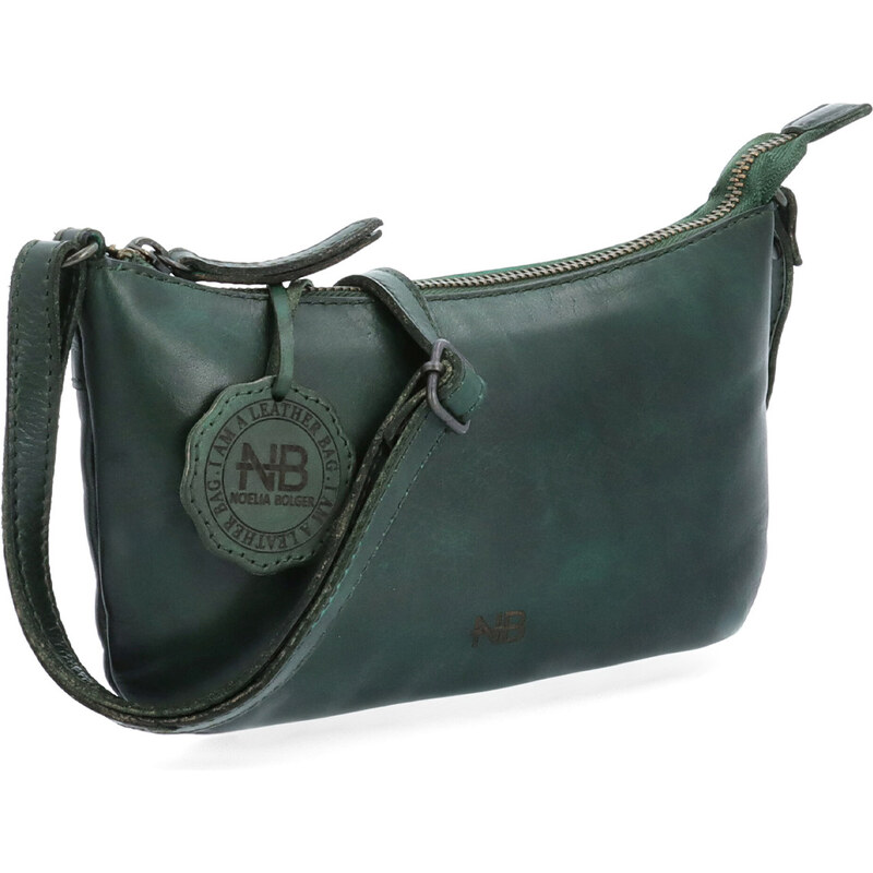 Kožená kabelka crossbody Noelia Bolger zelená NB 2420 ZE